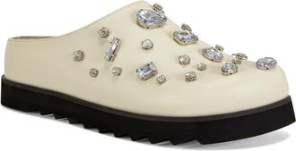 Azalea Wang Voncile Embellished Platform Mule in Bone at Nordstrom, Size 6.5