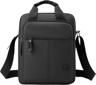 Generic Compatible For Mens Vertical Shaped Bags Single Shoulder Bag Waterproof And Wear-resistant Backpack Multiple Pockets(Black)