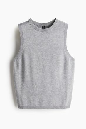 H&M Pullunder in Feinstrick - Graumeliert