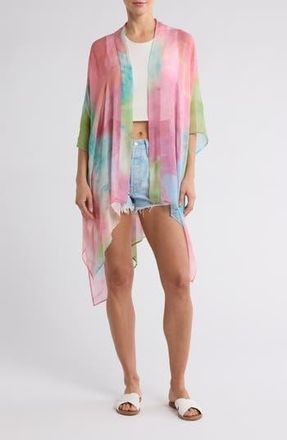 Vismaya Tie Dye Ruana in Pink at Nordstrom Rack