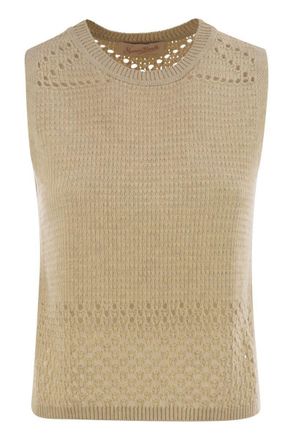 MC2 Saint Barth Aire - Crochet Knit And Mesh Top