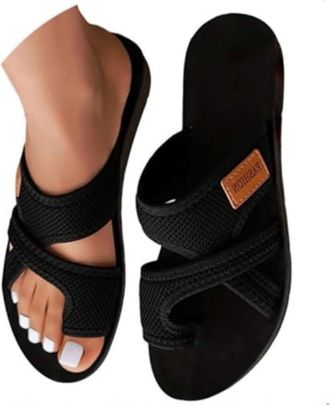 Generic Orthopedic Sandals Women Dressy Summer Flat Arch Support Flip Flops for Women Orthotic Sandals for Plantar Fasciitis Lightweight Thong Sandals for Wal