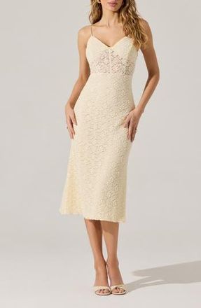 ASTR the Label Floral Lace Knit Dress in Cream at Nordstrom Rack, Size X-Small