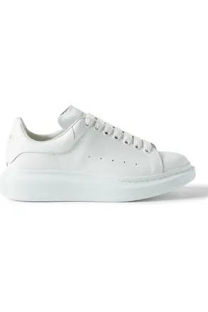 Alexander McQueen Exaggerated-Sole Leather Sneakers