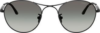 Giorgio Armani 0ar6177 Double Bridge Steel Round Sunglasses