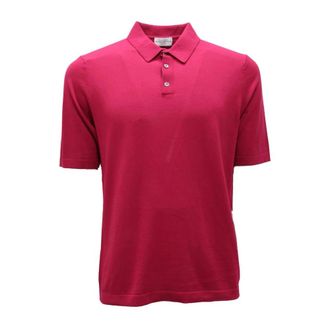 Ballantyne Polo Shirts, male, Red, M, Cherry Polo Neck Pullover Shirt