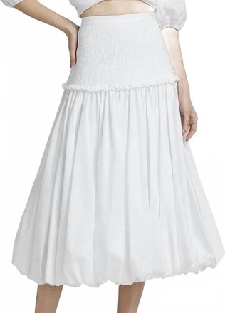 Cinq &agrave; Sept Smocked Ellah Skirt In White
