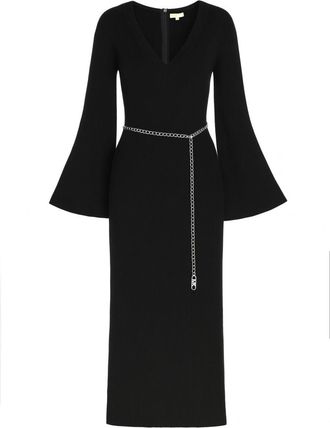 Michael Kors Woll-Midikleid