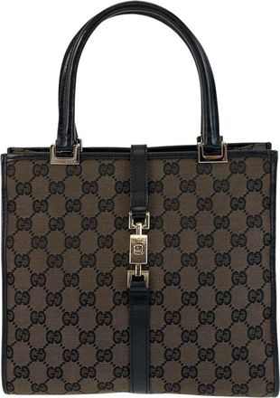 Gucci Brown GG Canvas & Leather Jackie Handbag (Authentic Pre-Loved)