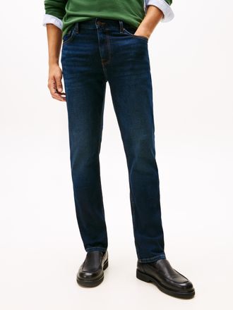 Tommy Hilfiger Straight-Jeans TOMMY HILFIGER DENTON Slim Straight Fit, Herren, Gr. 32, L&auml;nge 30, jasper indigo, Denim/Jeans, Obermaterial: 79% Baumwolle, 20% Polyest