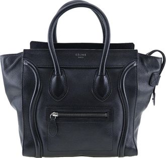 Celine Luggage Black Leather Handbag (Pre-Owned)