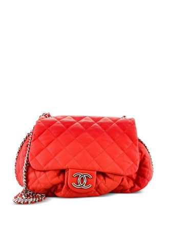 Chanel large Chain Around Flap shoulder bag - unisex - Lambskin - One Size - Red