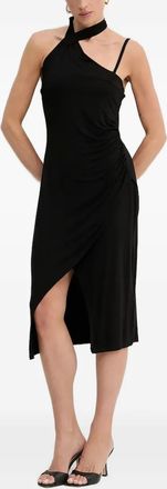 Liu Jo Abito midi con scollo asimmetrico - Nero