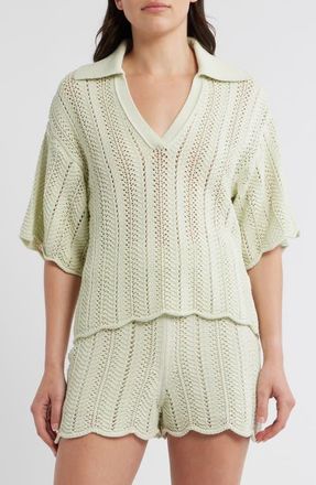 Boss Orange by Hugo Boss Fordeaux Polo Sweater in Guava Leaf at Nordstrom, Size X-Small