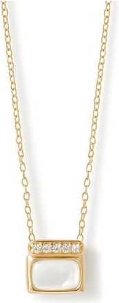 Astley Clarke Gold Aurora Ridge Mother of Pearl Necklace at Nordstrom
