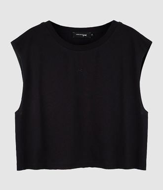 Jeanne Vouland D&eacute;bardeur Lopi Crop Coton Organique Noir