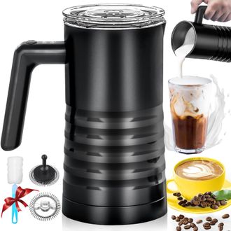 OEM Espumador De Leche El&eacute;ctrico 4 En 1, Acero Inoxidable De 580 Ml, Espumador De Leche Caliente Y Fr&iacute;a Y Calentador De Leche Para Chocolate Caliente Y Ca