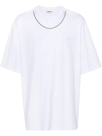AMBUSH chain-detail logo-embroidered T-shirt - White