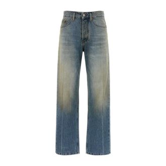Maison Margiela Wide Jeans, female, Blue, Size: W26 Straight-leg Jeans