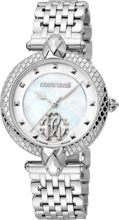 Roberto Cavalli Silver Dial Stainless Steel Watch