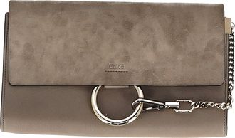 Chlo&eacute; Pre-owned Womens Chlo&eacute; Faye Clutch Bag in Grey Suede - One Size