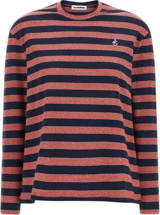 Jil Sander T-shirt met lange mouwen - Dames - Longsleeves - Veelkleurig - M - Katoen - Tops