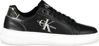 Calvin Klein Zwarte Polyester Dames Sneaker - Dames - Sneakers - Zwart - 40 EU - Polyester - Schoenen