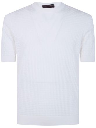 FILIPPO DE LAURENTIIS Short Sleeves Round Neck Sweater