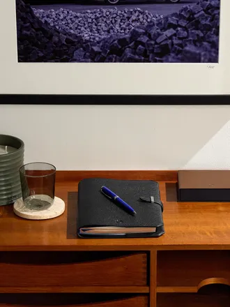 Dunhill Century Logo-Debossed Full-Grain Leather Notebook