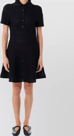 Givenchy monogram jacquard short-sleeve polo mini dress