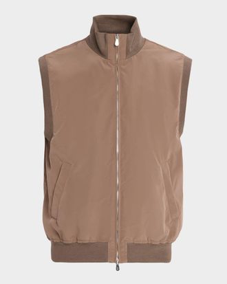 Brunello Cucinelli Mens Water-Resistant Full-Zip Vest