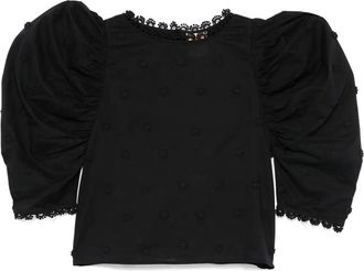 Farm Rio Blusa a fiori - Nero