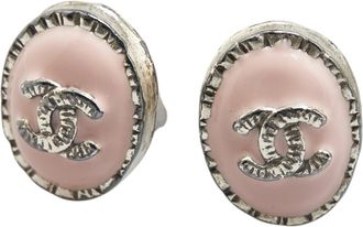 Chanel pink Metal Stud Earrings (Pre-Owned)