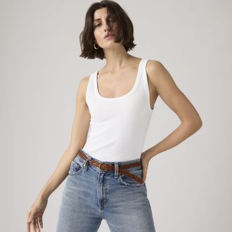 Levi's Hayes Ribbed Tank Top - Womens - XL - White