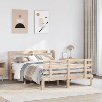 vidaXL Vidaxl - Estructura De Cama Con Cabecero Madera Maciza Pino 140x200 Cm