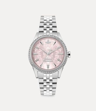 Vivienne Westwood Little Wallace Watch Silver / Pink Stainless Steel Women