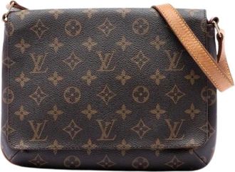 Louis Vuitton Pre-owned Musette Tango - Dames - Vintage Schoudertas - Bruin - ONE Size - Leer - Vintage
