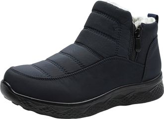 Generic Snow Boots Womens Outdoor Fur Lining Winter Shoes Waterproof Warm Hiking Booties Cold Weather Anti Slip Lightweight Ankle Bootie Ladies Slip On Boots 