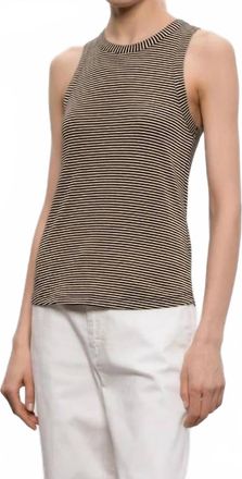 Momoni Genipa T-Shirt In Nero / Panna