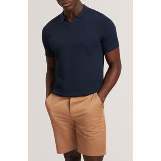 Ted Baker Luthen Zigzag Polo in Navy at Nordstrom, Size 5