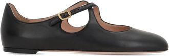 Bally Zwarte Leren Beliska Ballerinas - Dames - Ballerinas - Zwart - 40 EU - Leer - Schoenen