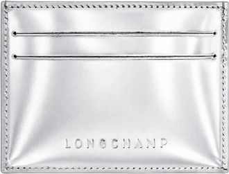 Longchamp Le Roseau Silver Card Holder