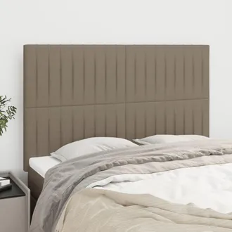 vidaXL Cabeceros 4 Unidades Tela Gris Taupe 72x5x78/88 Cm Vidaxl