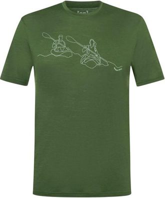 super.natural Kanulines Tee Merinoshirt f&uuml;r Herren | oliv