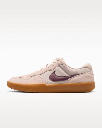 Nike Mens Sb Force 58 Shoes In Cream Ii/burgundy Crush-Gum Lt Brown