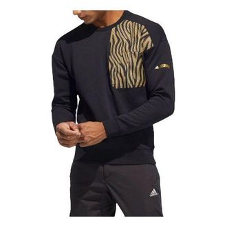 adidas Subject Printing Sports Pullover Long Sleeves Black HE7322
