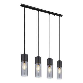 Globo Lighting L&aacute;mpara Colgante - Annika - Negro - Vidrio Vidrio Ahumado - Globo