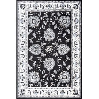 Jonathan Y Designs Cherie French Cottage Area Rug in Black/cream at Nordstrom, Size 3Ft 0In X 5Ft 0In