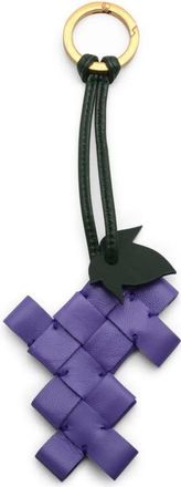 Bottega Veneta Intrecciato Weave Grape Keyring
