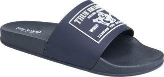 True Religion Kendrick Logo Slide in Navy at Nordstrom, Size 10
